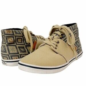 Vans Camryn Slim Native Sneakers Sk8 Shoe Tan Navy Tribal Mid-Top Women’s Size 5